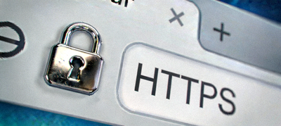 浏览器锁形图标和HTTPS安全连接标识的特写截图